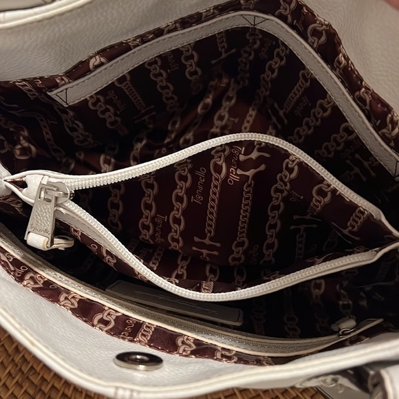 Tiganello Taupe Color Leather Satchel - Picture 10 of 11